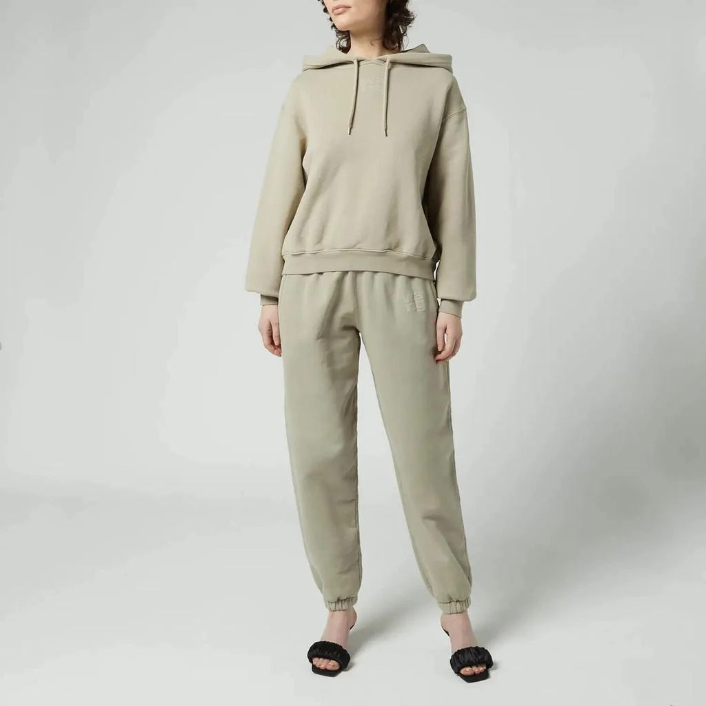 商品Alexander Wang|Alexander Wang Women's Structured Terry Hoodie With Puff Paint Logo - Clay,价格¥1108,第3张图片详细描述