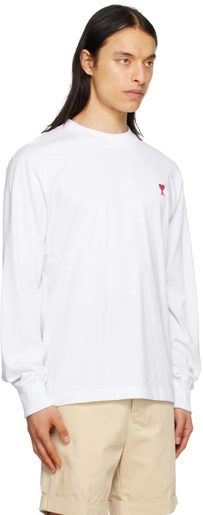 商品AMI|White Ami de Cœur Long Sleeve T-Shirt,价格¥943,第2张图片详细描述