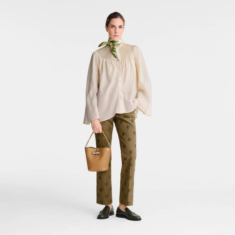商品Longchamp|【预售3-7天】Longchamp/珑骧 女士褐色牛皮单肩包,价格¥4353,第4张图片详细描述