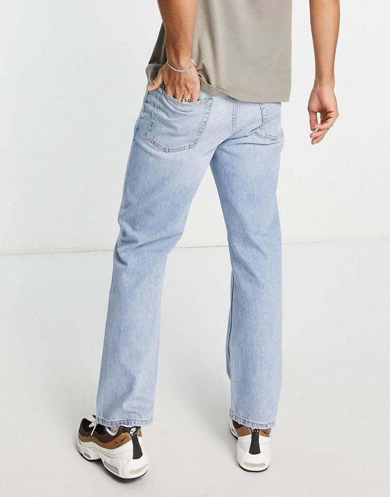 商品Topman|Topman baggy jeans in light wash blue,价格¥150,第2张图片详细描述
