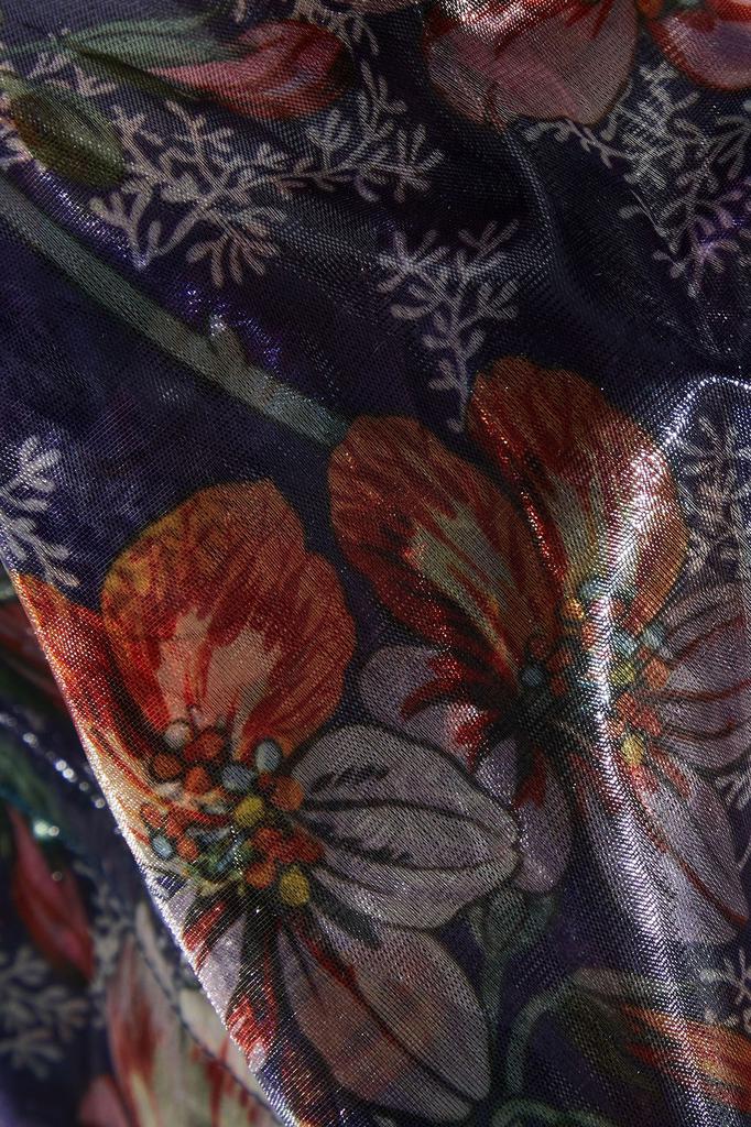 Ophia ruched floral-print shell bomber jacket商品第4张图片规格展示