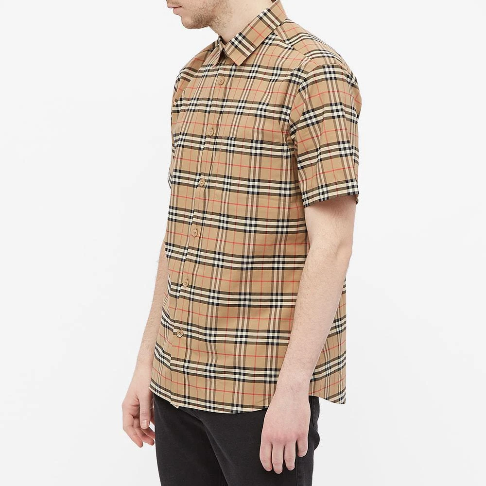 商品Burberry|Burberry Short Sleeve Simpson Check Shirt,价格¥3120,第4张图片详细描述