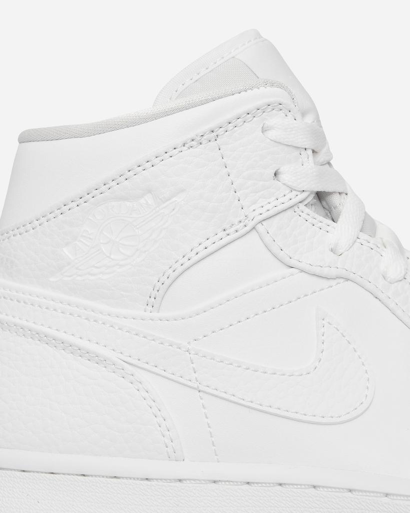 男款 Air Jordan 1 中帮休闲鞋 纯白色商品第6张图片规格展示