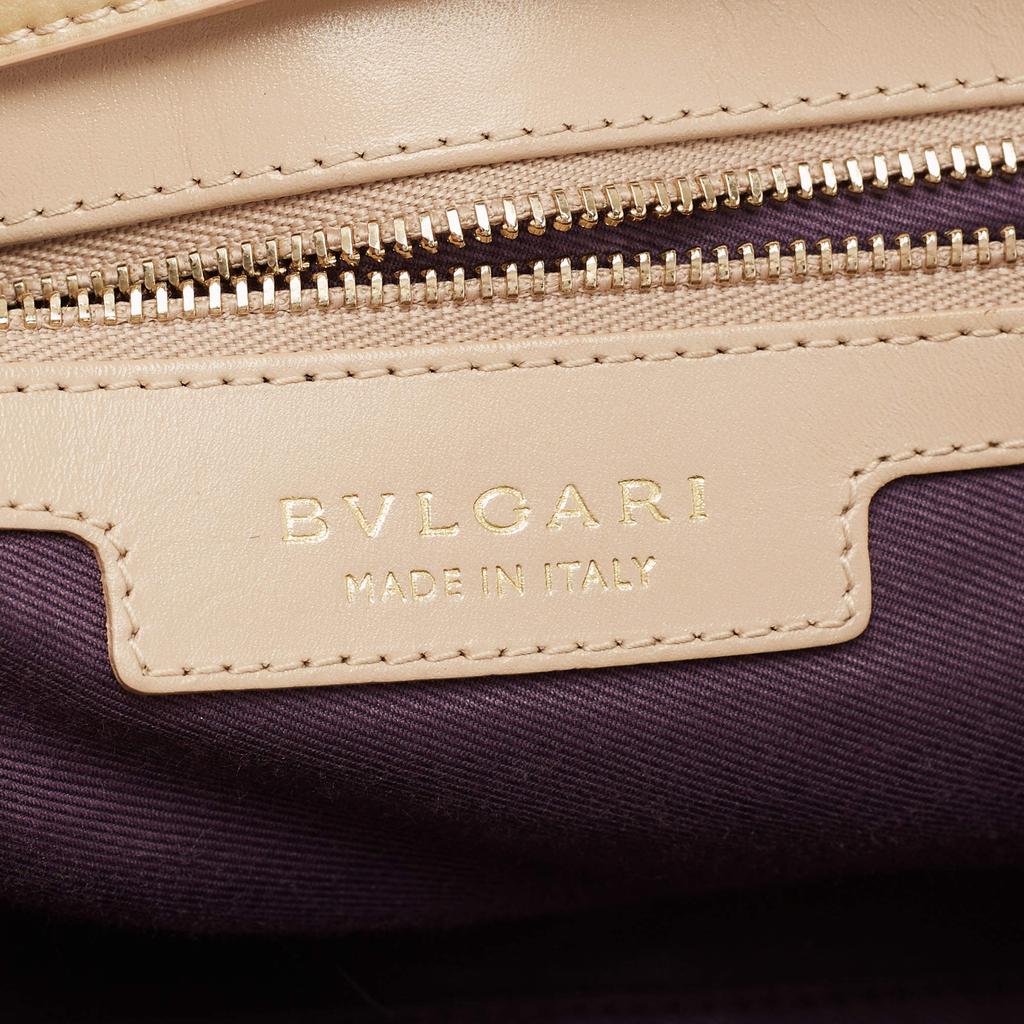 Bvlgari Beige Patent Leather Chandra Shoulder Bag商品第9张图片规格展示