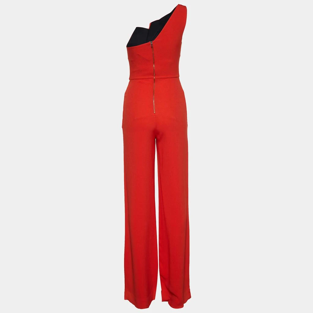 商品[二手商品] ROLAND MOURET|Roland Mouret Red Crepe Colston One Shoulder Jumpsuit S,价格¥1112,第2张图片详细描述