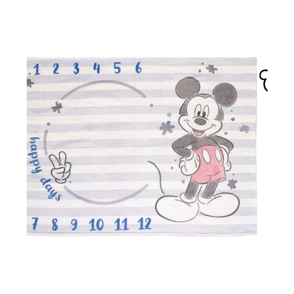 商品Macy's|Mickey Mouse Super Soft Milestone Baby Blanket Set, 2 Piece,价格¥606,第1张图片