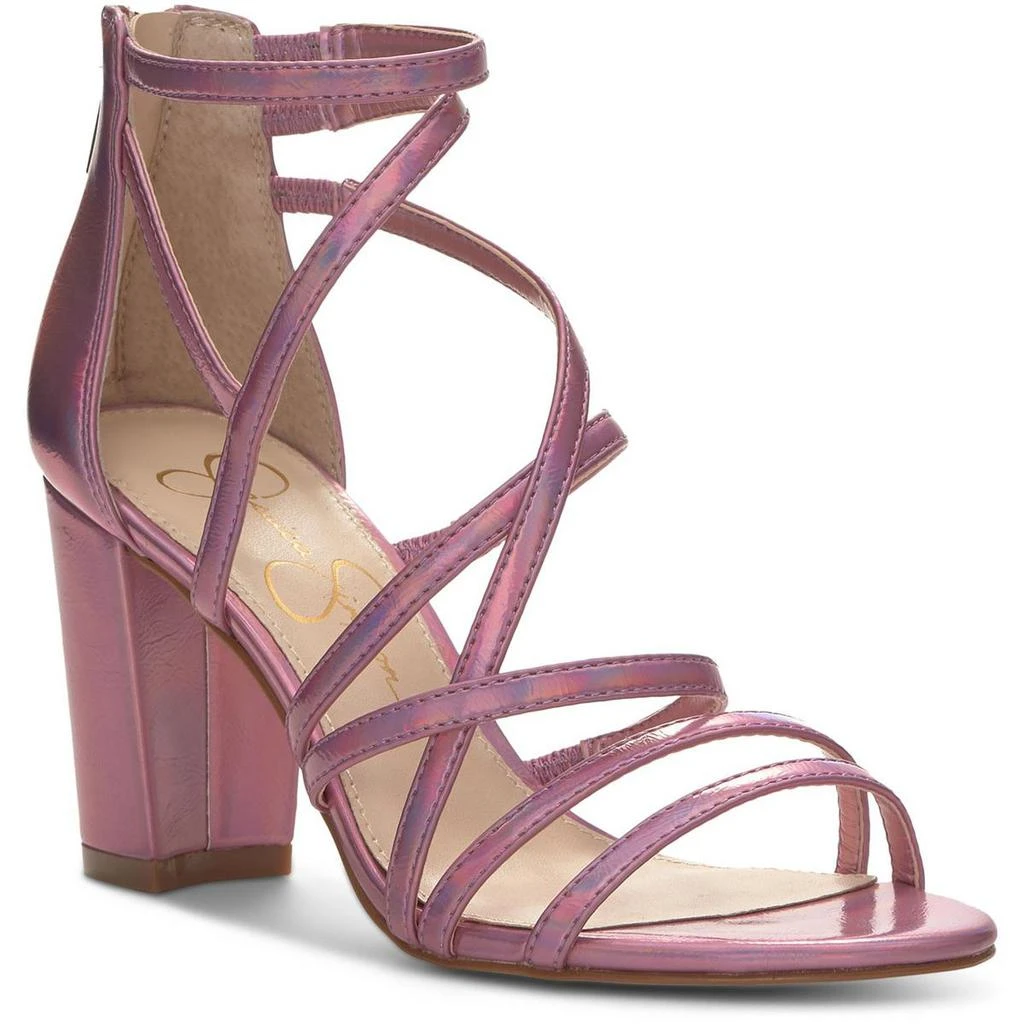 Jessica Simpson Stassey Women's Caged Faux Leather Back Zip Dress Sandals 商品