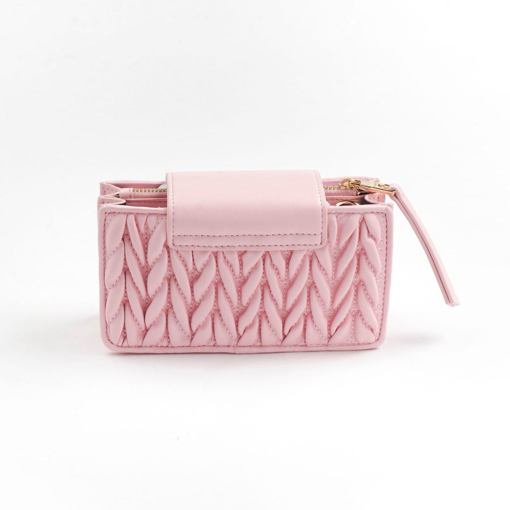 Handbag shoulder bag pink gold商品第6张图片规格展示