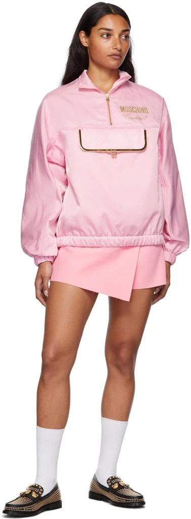 商品Moschino|Pink Coin Purse Quarter Zip Jacket,价格¥3197,第4张图片详细描述