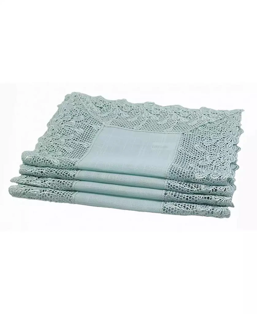 商品Manor Luxe|Garden Trellece Lace Trim Placemats - Set of 4,价格¥379,第1张图片