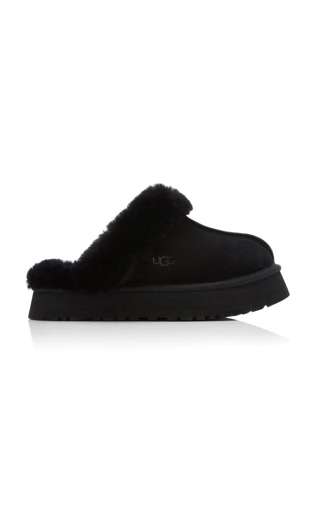 商品UGG|UGG - Disquette Sheepskin Platform Slippers - Black - US 7 - Moda Operandi,价格¥933,第1张图片