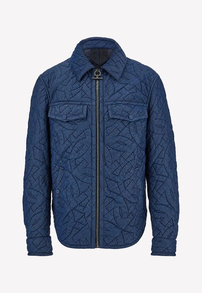 商品Salvatore Ferragamo|Quilted Gancini Denim Overshirt,价格¥14769,第3张图片详细描述