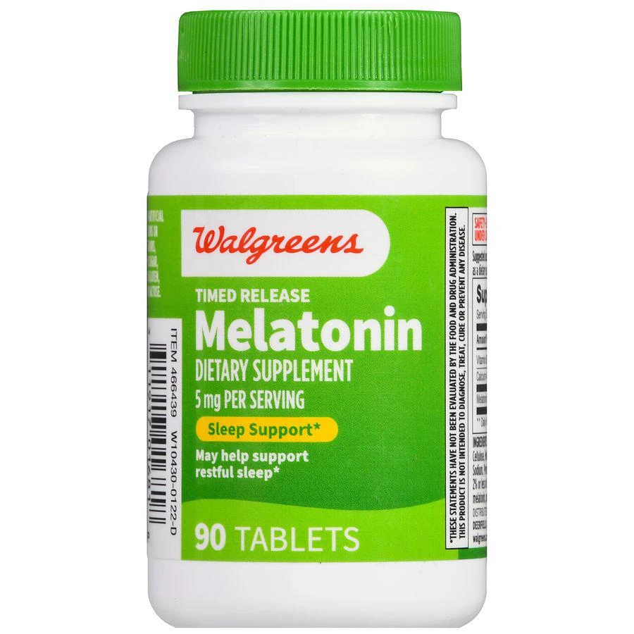 商品Walgreens|Timed Release Melatonin 5 mg Tablets (90 days),价格¥83,第2张图片详细描述