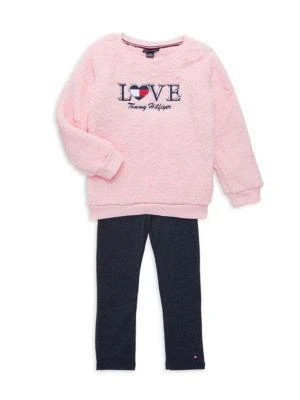 商品Tommy Hilfiger|Little Girl's 2-Piece Love Sweater & Leggings Set,价格¥113,第1张图片