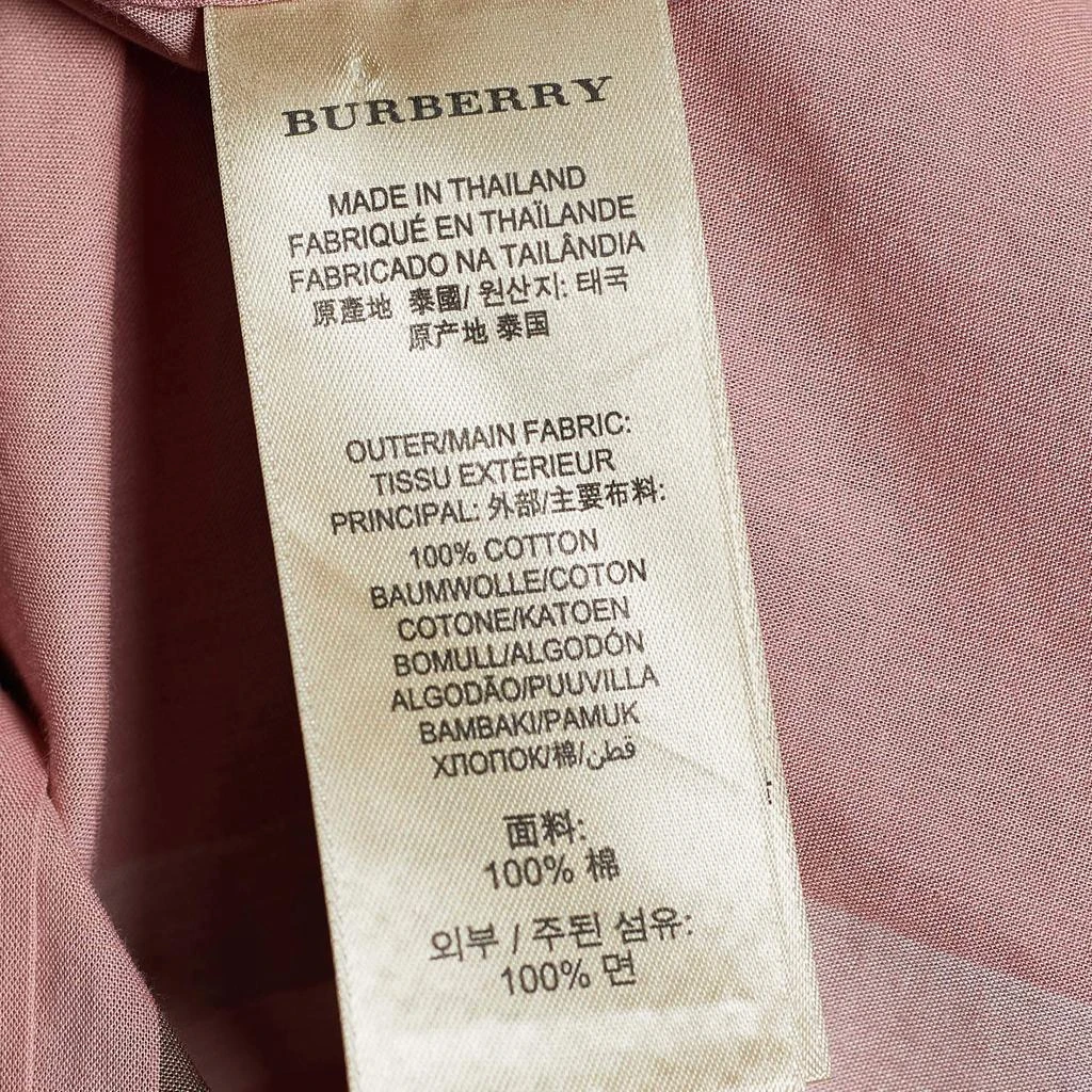 商品[二手商品] Burberry|Burberry Brit Pink Check Print Cotton Button Front Shirt S,价格¥1192,第5张图片详细描述