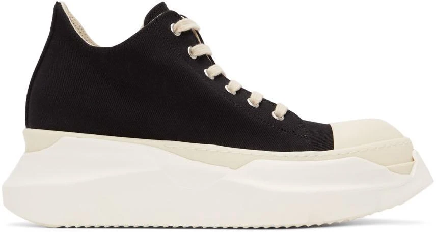 商品Rick Owens|Black Abstract Low Sneakers,价格¥3675,第1张图片