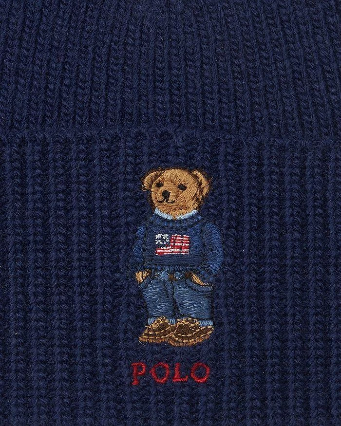 商品Ralph Lauren|Solid Flag Bear Beanie,价格¥435,第2张图片详细描述