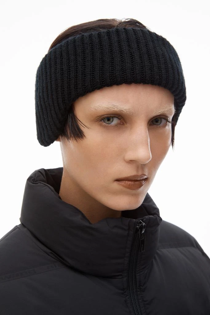 商品Alexander Wang|logo earmuff headband in ribbed wool stretch,价格¥675,第4张图片详细描述
