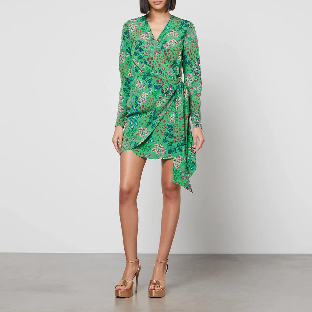商品Never Fully Dressed|Never Fully Dressed Vienna Animal Print Crepe Wrap Dress,价格¥370,第3张图片详细描述