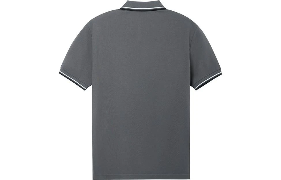 商品[国内直发] Prada|Logo领口条纹短袖Polo衫 男款 灰色,价格¥3337,第3张图片详细描述