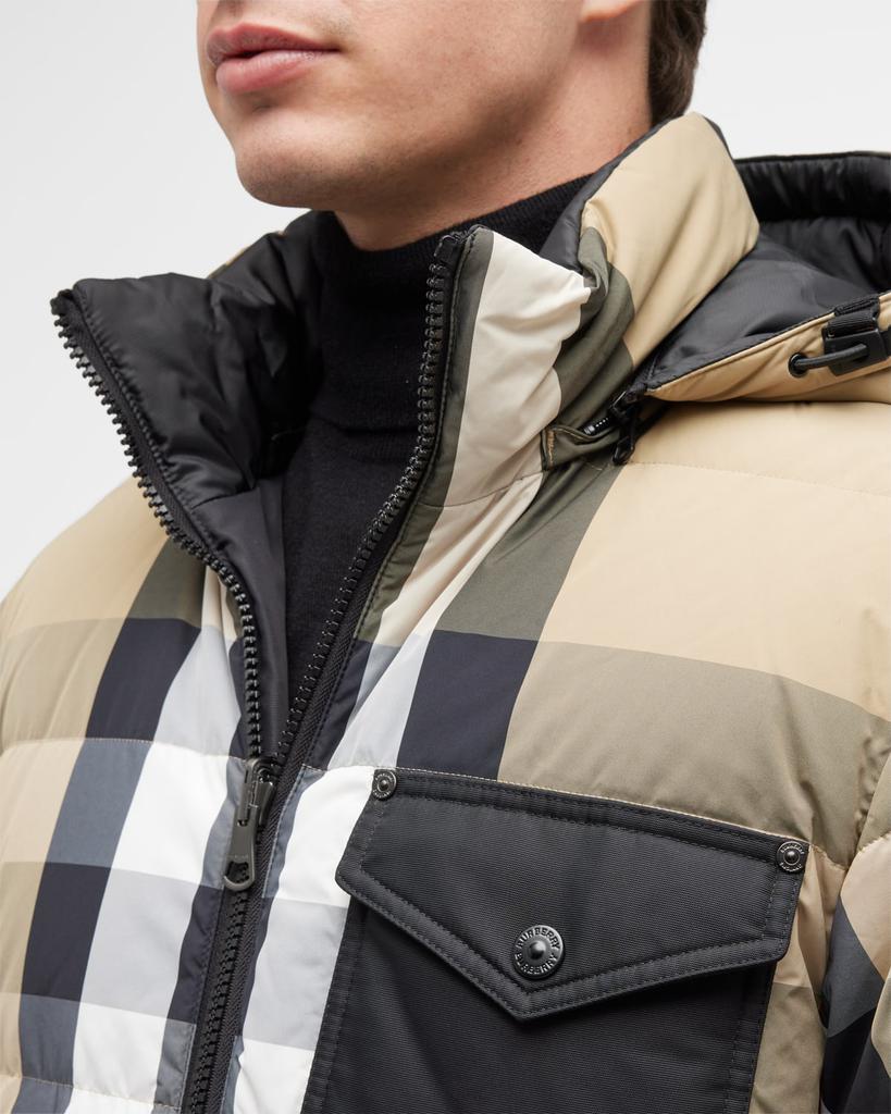 Men's Rutland Reversible Check Puffer Jacket商品第5张图片规格展示