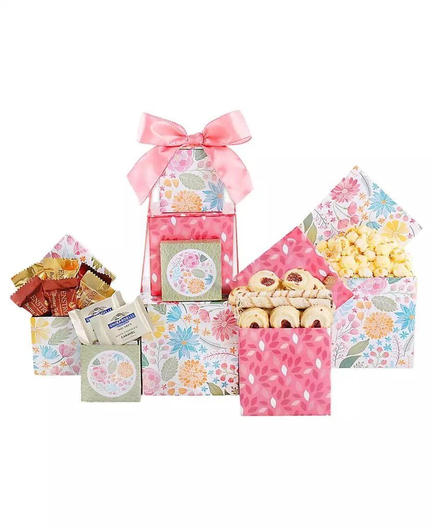 商品Alder Creek Gift Baskets|Sweet Blooms 4 Box Gift Tower,价格¥281,第1张图片