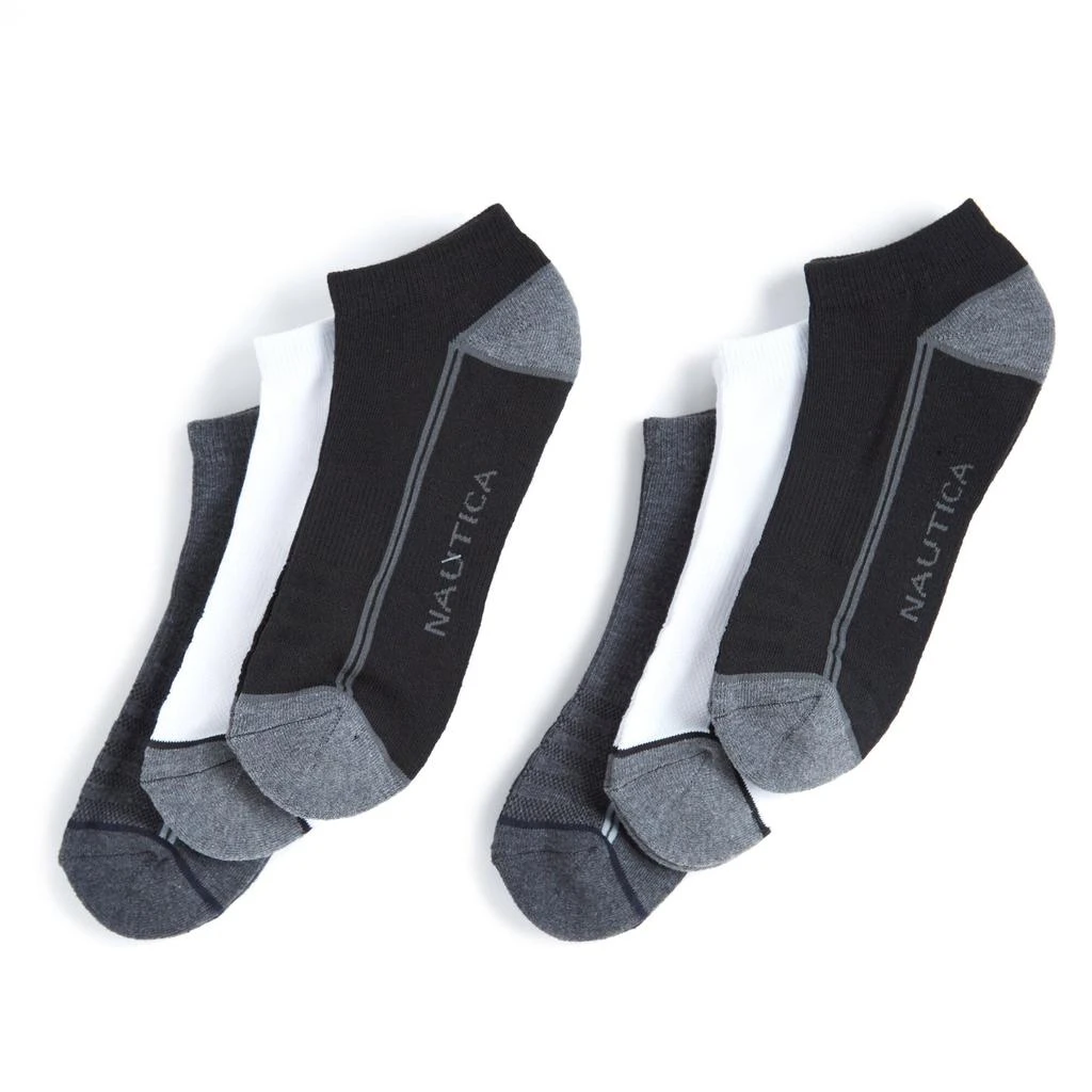 商品Nautica|Mens 6 Pack Athletic Core Logo Sock,价格¥74,第1张图片