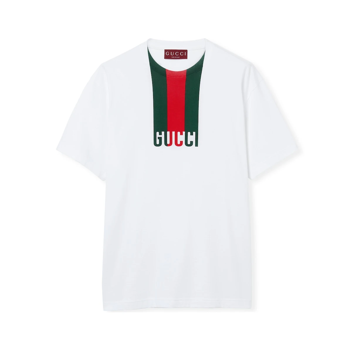 商品Gucci|【预售】 古驰 25春夏 男士 短袖T恤 饰印花针织棉T恤 796395 XJG25 9692 ,价格¥4490,第1张图片
