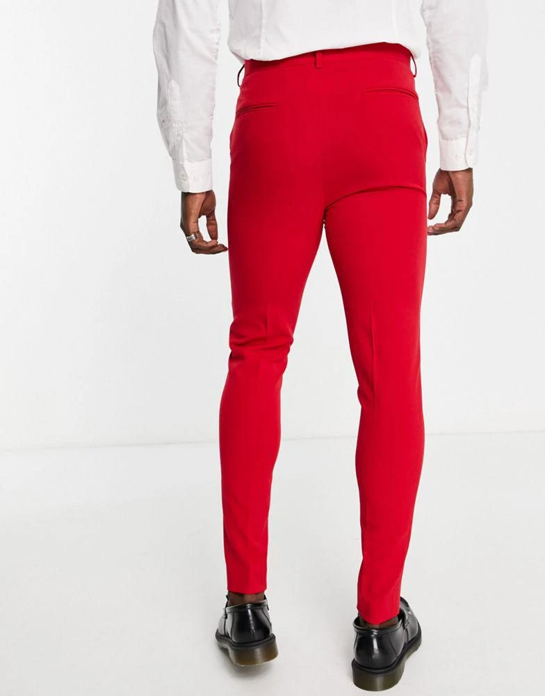 ASOS DESIGN ASOS DESIGN super skinny suit trousers in red 2