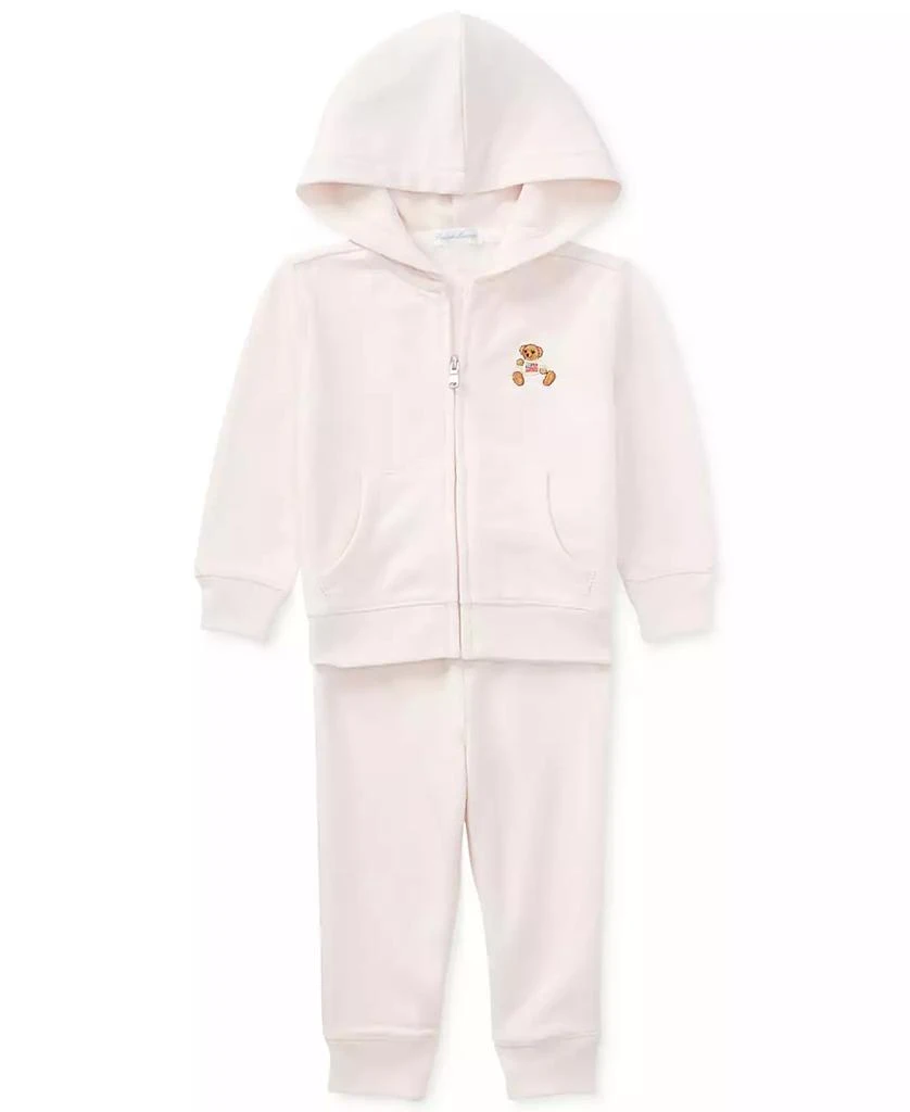 商品Ralph Lauren|Baby Girls Bear Hoodie and Pants Set,价格¥509,第1张图片