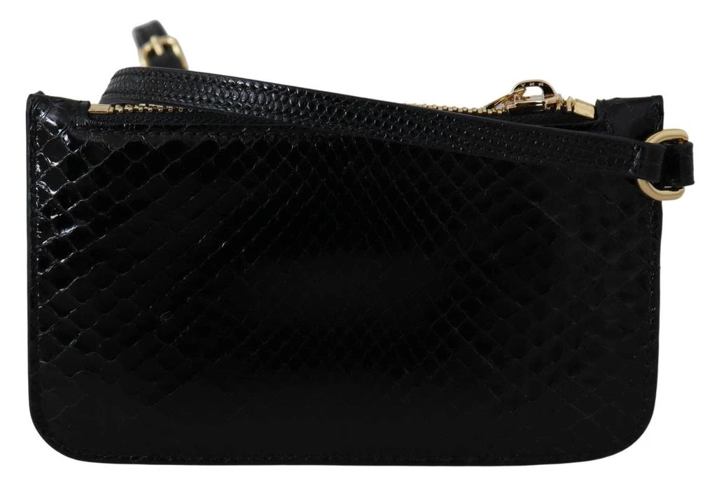 商品Dolce & Gabbana|Dolce & Gabbana Black Leather Coin Purse Wristlet Mirror Agnese Wallet,价格¥3573,第3张图片详细描述