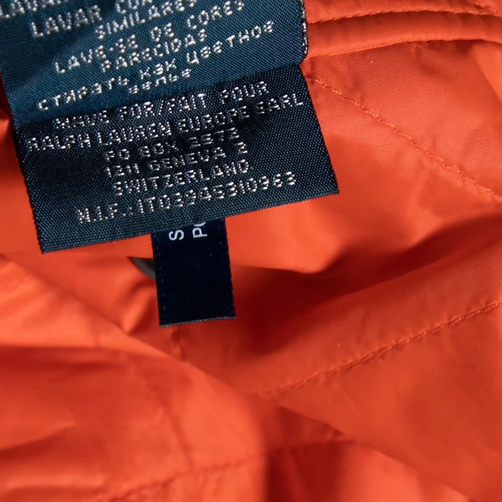 Polo Ralph Lauren Orange Synthetic Quilted Cadwell Bomber Jacket XL 商品