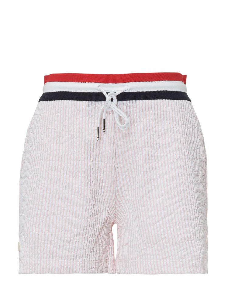 商品Thom Browne|Thom Browne Seersucker Tricolour Striped Waistband Shorts,价格¥2707,第1张图片