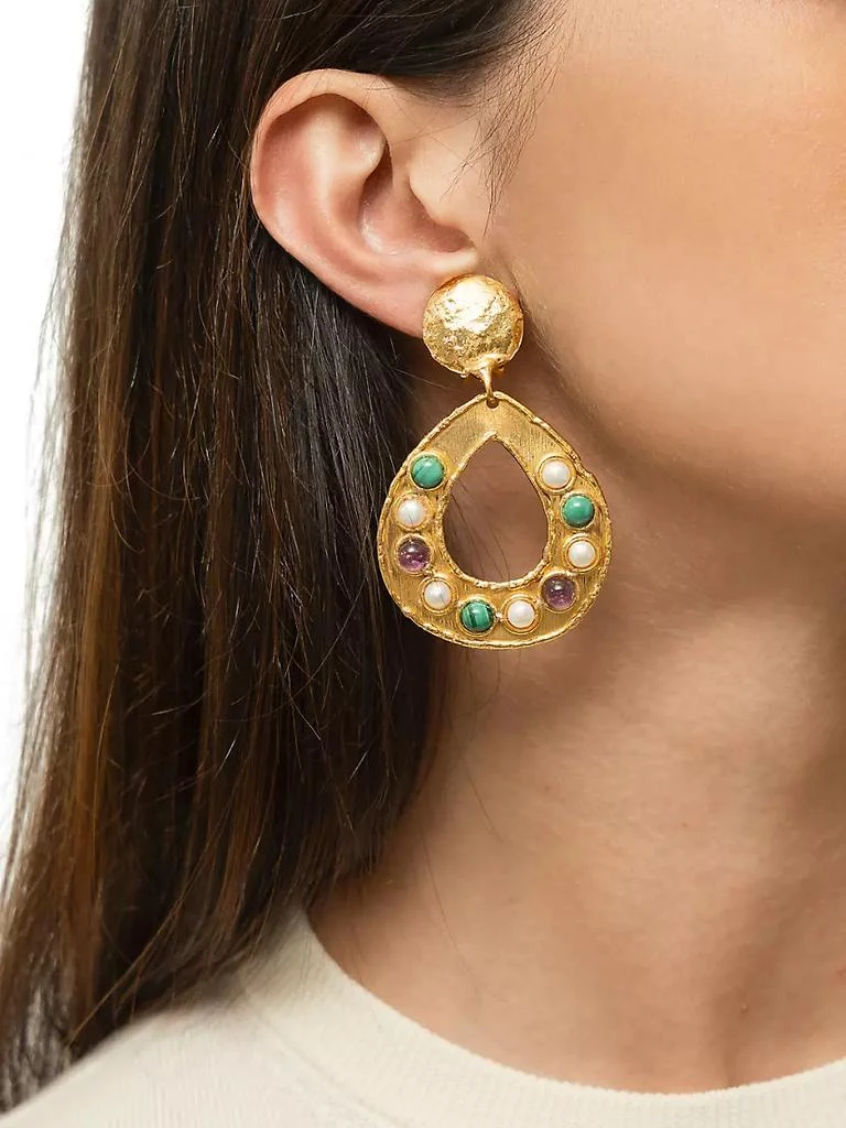 商品Sylvia Toledano|Thalita 22K-Gold-Plated &amp; Multi-Gemstone Drop Earrings,价格¥1649,第2张图片详细描述