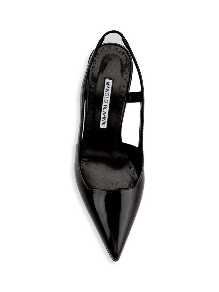 商品Manolo Blahnik|Manolo Blahnik - Bretto Patent Leather Slingback Pumps,价格¥2260,第5张图片详细描述