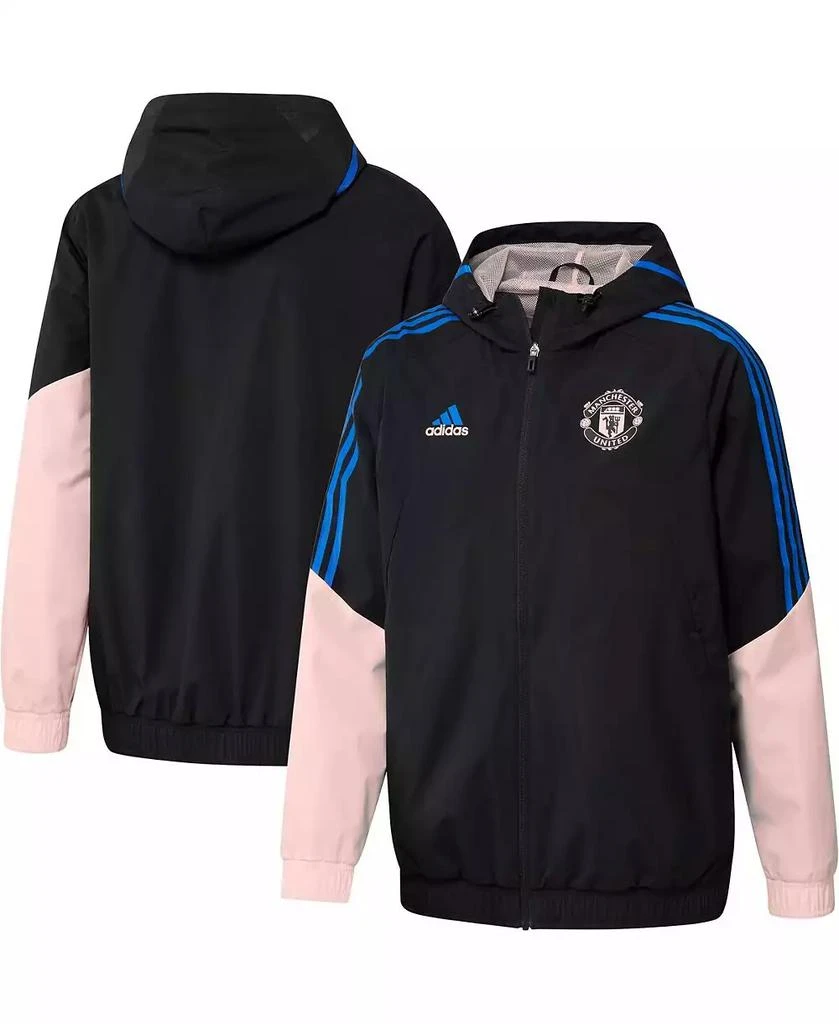 商品Adidas|Men's Black Manchester United Training All-Weather Raglan Full-Zip Hoodie Jacket,价格¥736,第1张图片