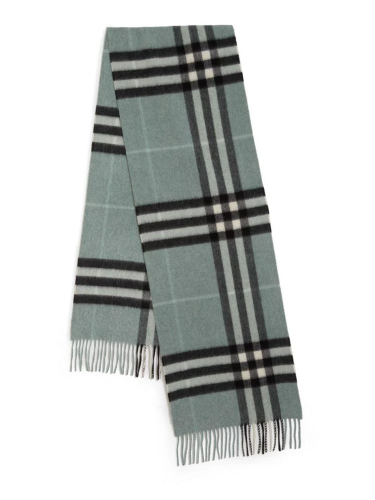 商品Burberry|Light Green Giant Check Cashmere Scarf,价格¥3228,第2张图片详细描述