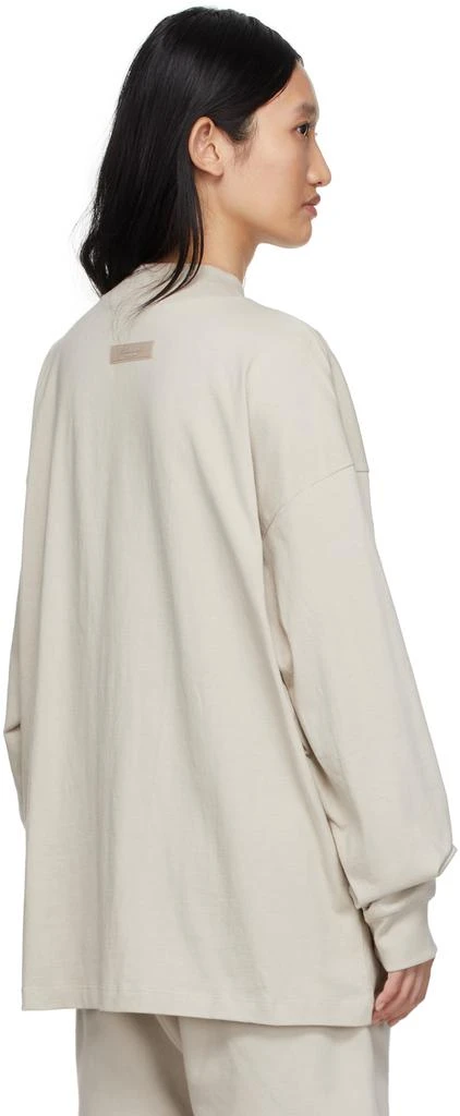商品Essentials|Beige Cotton Jersey Long Sleeve T-Shirt,价格¥431,第3张图片详细描述