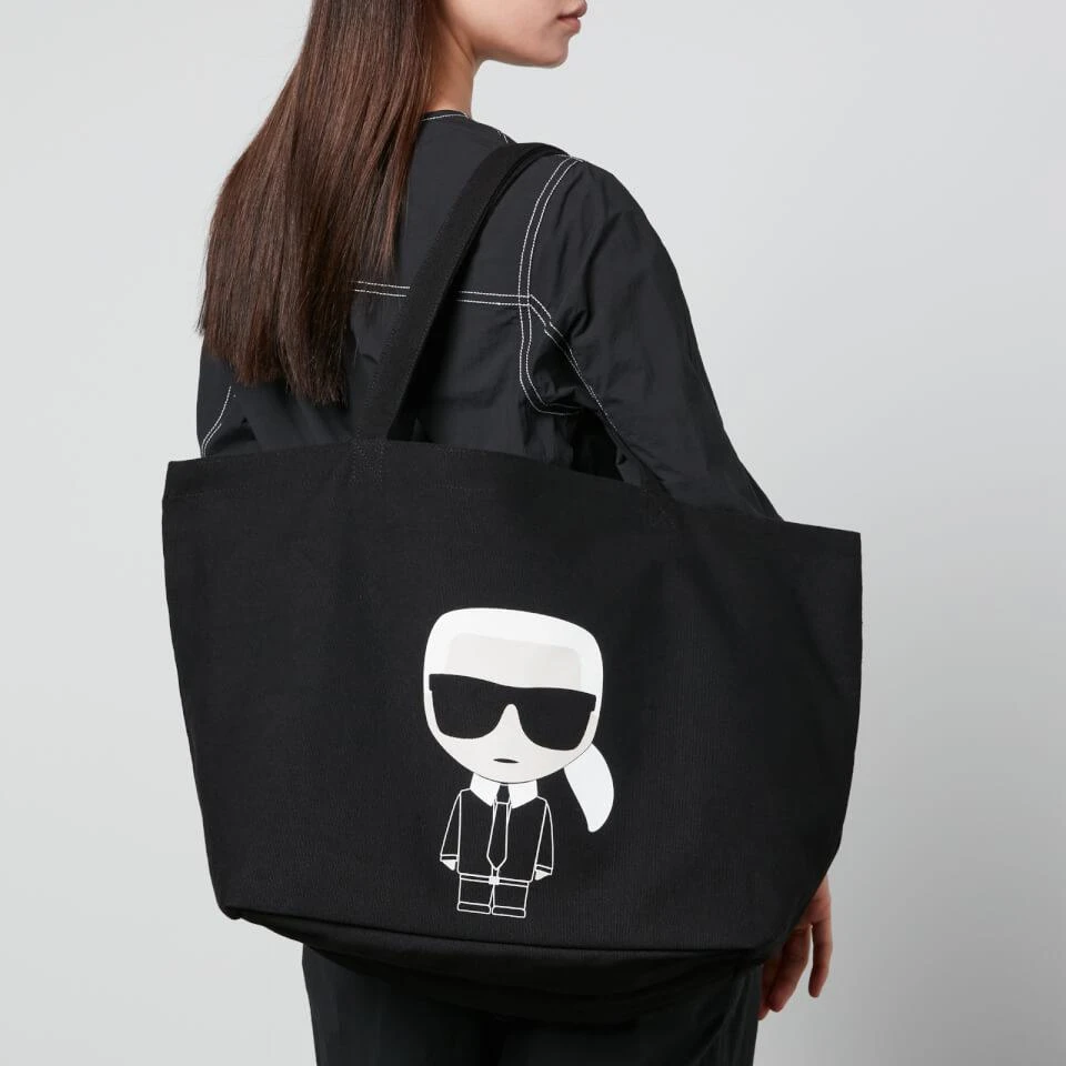 商品Karl Lagerfeld Paris|Karl Lagerfeld Women's K/Ikonik Karl Tote Bag - Black,价格¥330,第2张图片详细描述