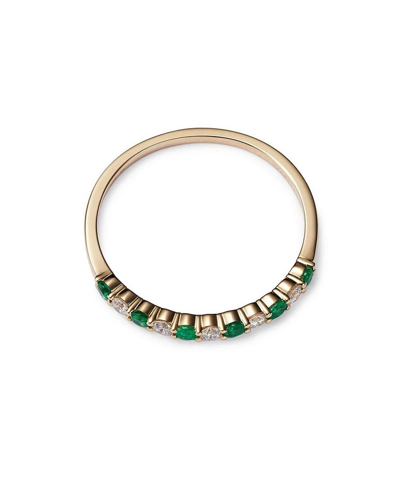 Emerald & Diamond Stacking Ring in 14K Yellow Gold - Exclusive 商品