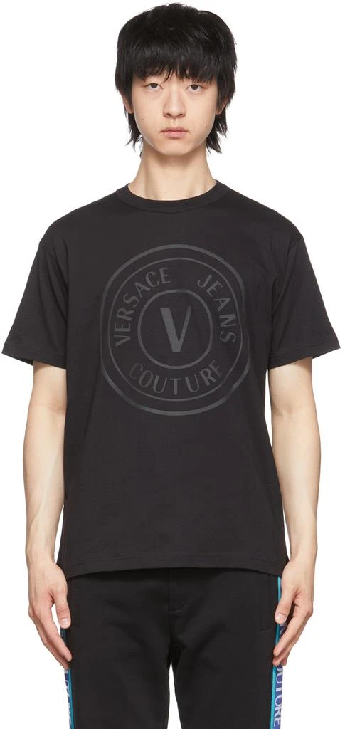 商品Versace|Black V-Emblem T-Shirt,价格¥606,第1张图片