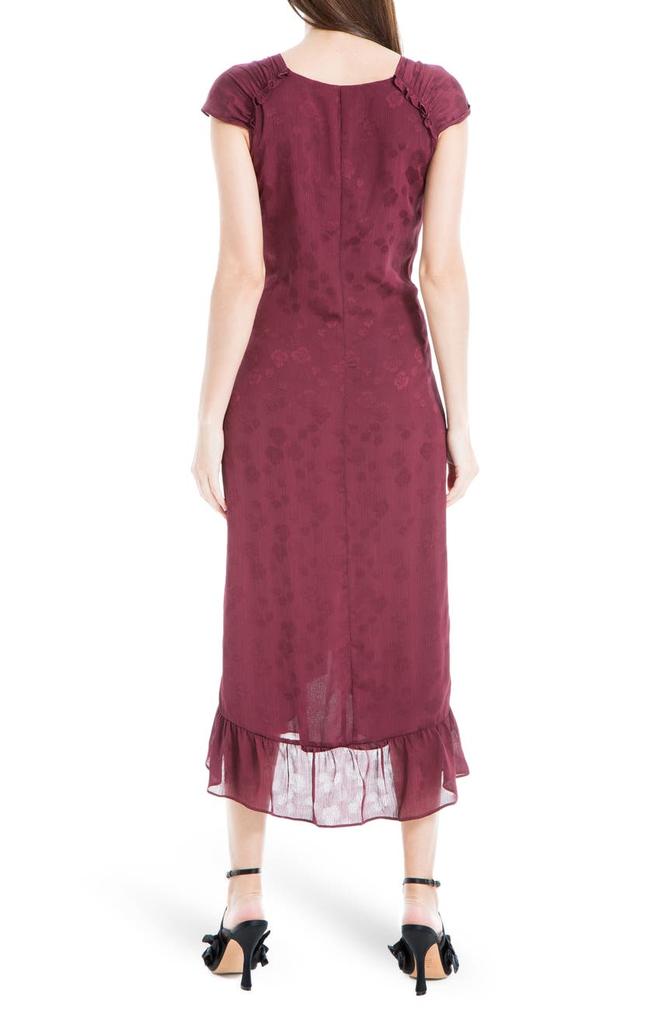 Satin Jacquard Cinched Maxi Dress商品第2张图片规格展示