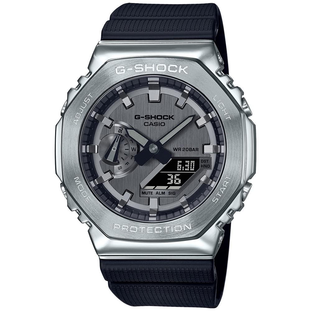 Men's Black & Silver-Tone Strap Watch 45.2mm商品第1张图片规格展示