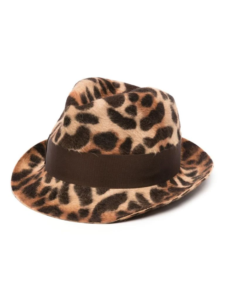 商品BORSALINO|BORSALINO - Sophie Leopard Felt Fedora Hat,价格¥1452,第1张图片