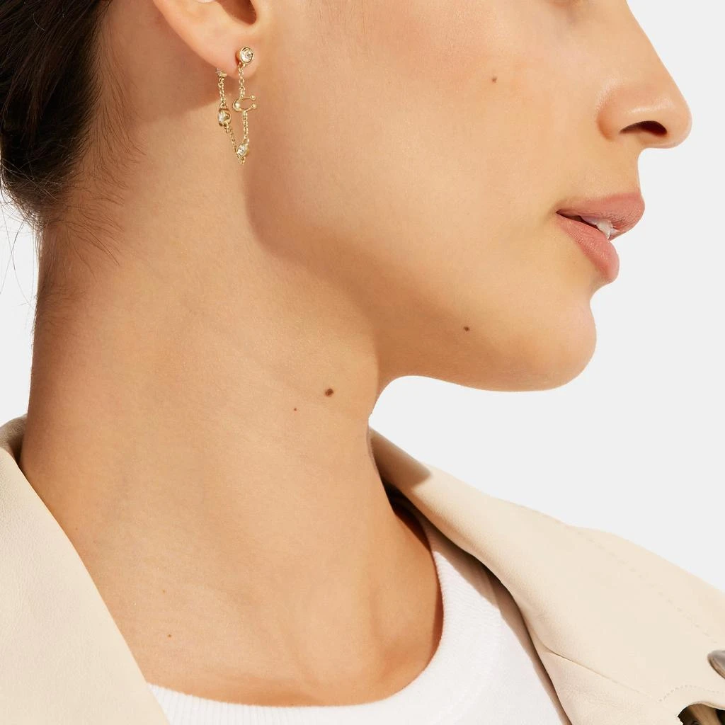 商品Coach|Signature Crystal Chain Earrings,价格¥307,第2张图片详细描述