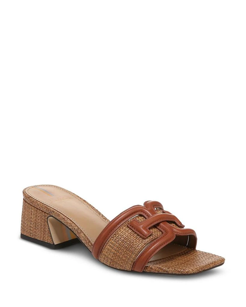 商品Sam Edelman|Women's Waylon Square Toe Logo Block Heel Sandals,价格¥975,第1张图片