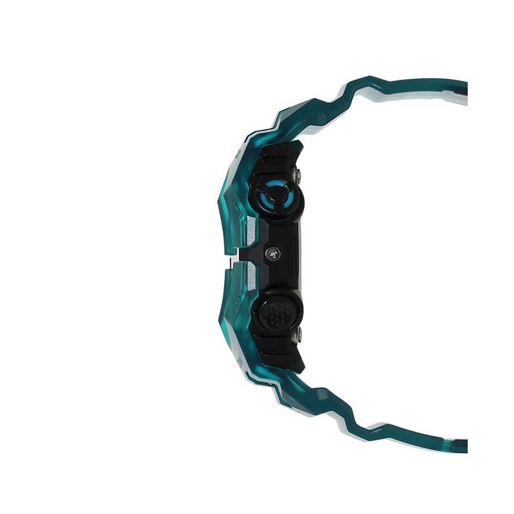 商品G-Shock|Men's Two Hand Quartz Blue Skeleton Resin Bluetooth Watch, 46.0mm GAB001G-2A,价格¥1117,第4张图片详细描述