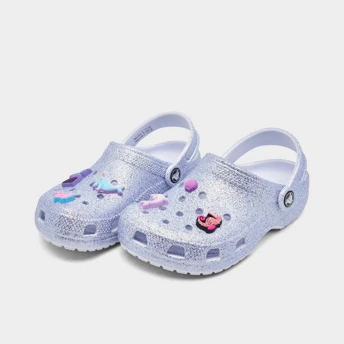 商品Crocs|Girls' Little Kids' Crocs Classic Glitter Sea Friends Clog Shoes,价格¥339,第2张图片详细描述