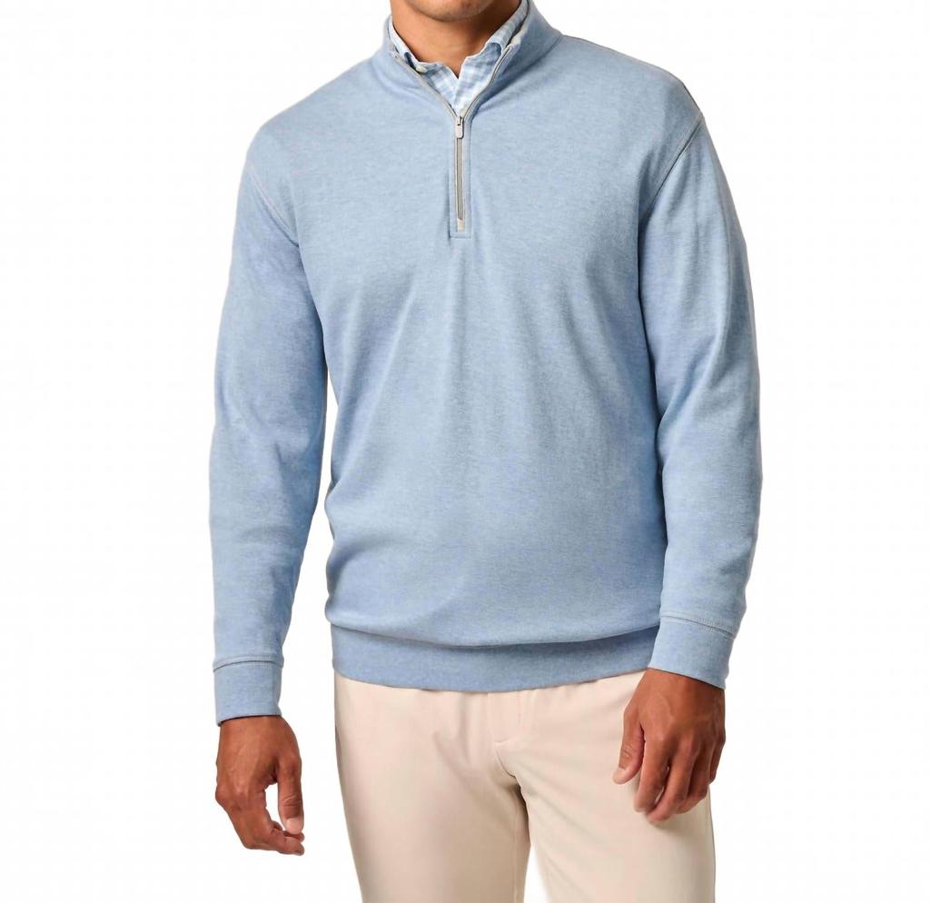 Hanks Quarter Zip Top in Lapis image 2