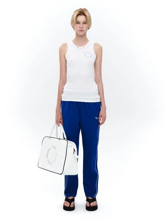 商品Matin Kim|Slim Fit Color Track Pants - Blue,价格¥1116,第1张图片